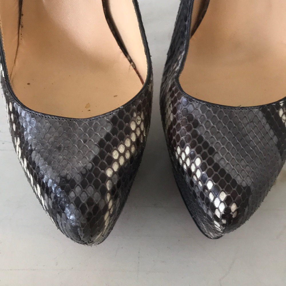 Christian Louboutin python platform sling back - Picture 6 of 10
